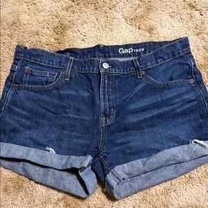 GAP Women's Dark Blue Jean Shorts
